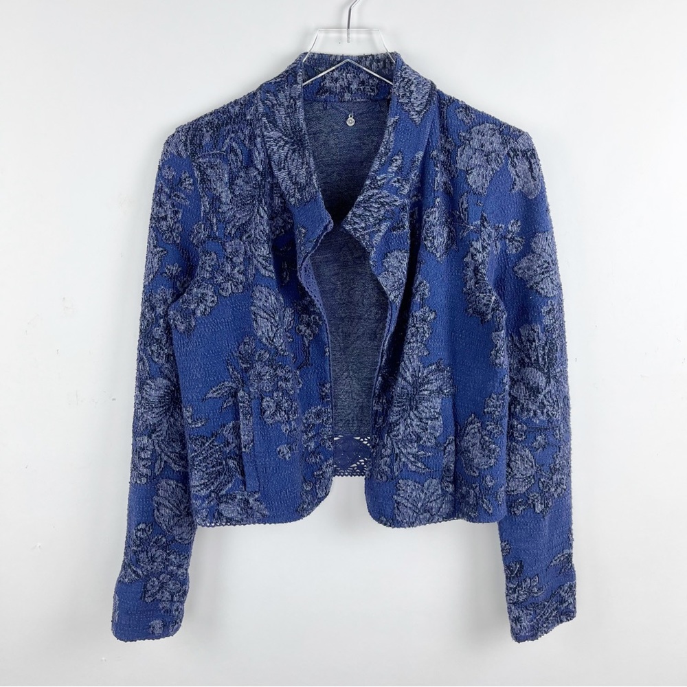 Anthropologie Knitted and Knotted Nightshade Floral Jacket